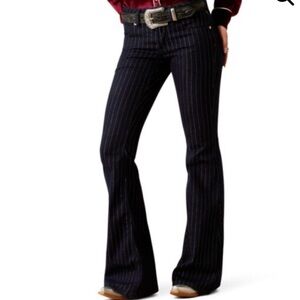 Ariat | Silver Stripe Rinse Jasmine Perfect Rise Flare Womens Jeans size 18R
